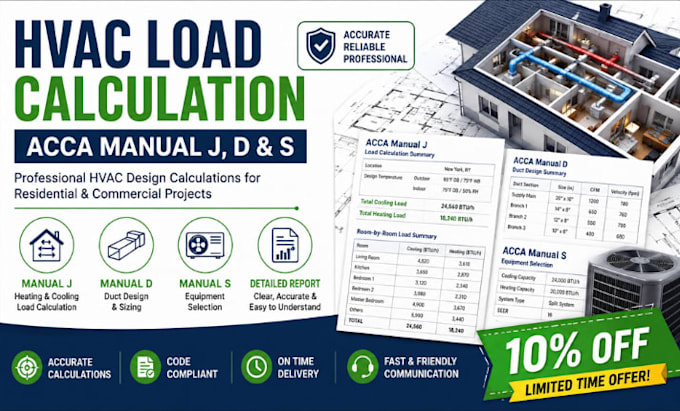 do hvac manual j manual d manual s heating cooling load calculation
