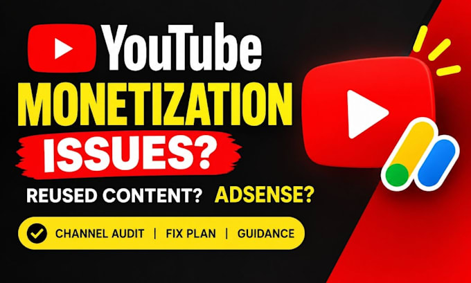 fix youtube monetization issues, reused content, adsense problem