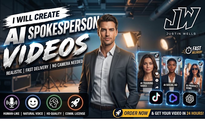 create realistic ai avatar, ai spokesperson for service business