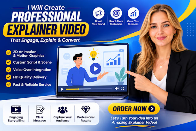 create premium 2d, 3d animated explainer marketing video storyboard illustration