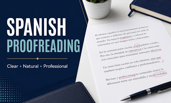 proofread and improve your spanish text professionally