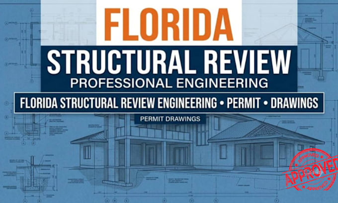 provide florida stamp and structural engineering review and permit drawing