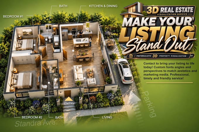 design 3d real estate visualizations from floor plans