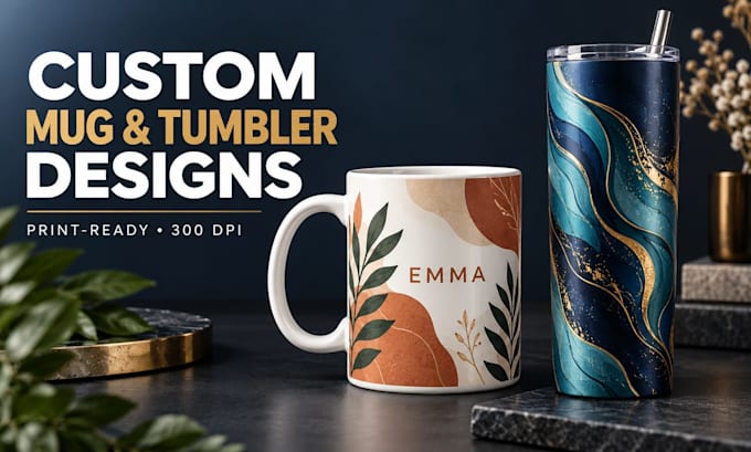 design custom mug and tumbler wraps for sublimation