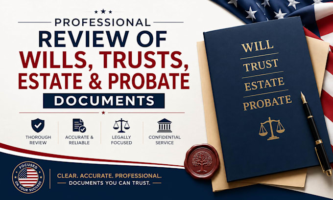 review wills, trusts, estate and probate documents professionally