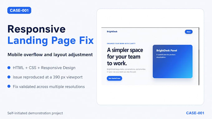 fix responsive HTML CSS website layout and mobile issues