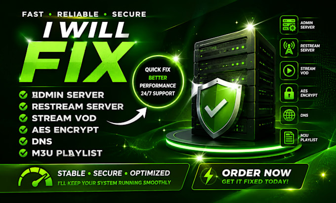 fix admin server, restream server, stream vod, aes encrypt, dns, m3u playlist