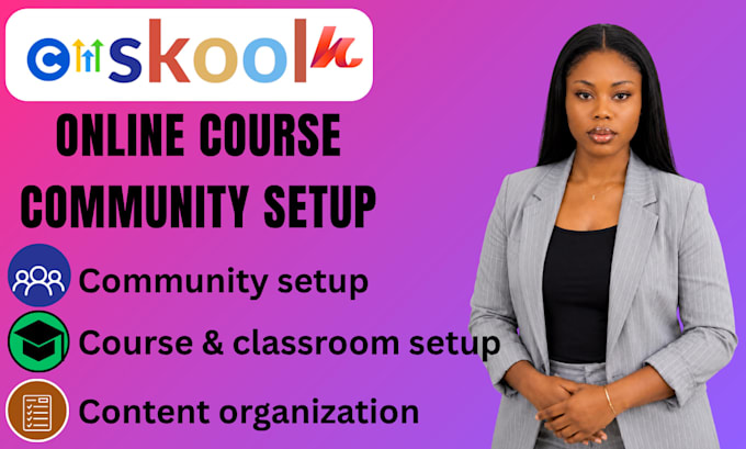 set up your skool community and upload your course