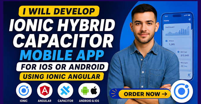 develop ionic hybrid capacitor mobile app for ios or android using ionic angular