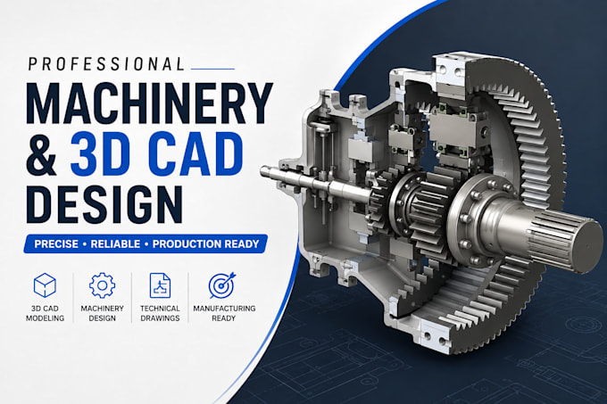 deliver professional machinery design, 3d cad design service