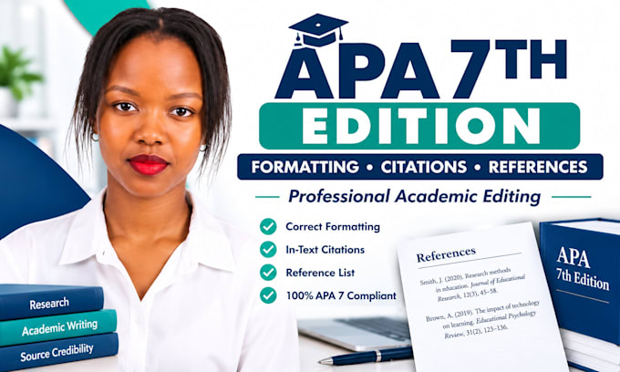 format your document in apa 7th edition, citations and references