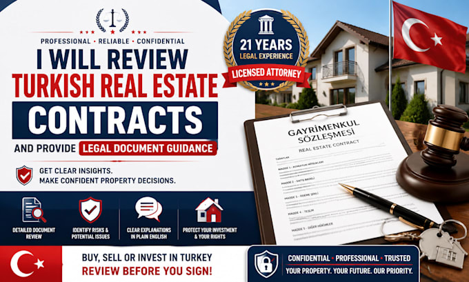 review turkish real estate contracts and property documents