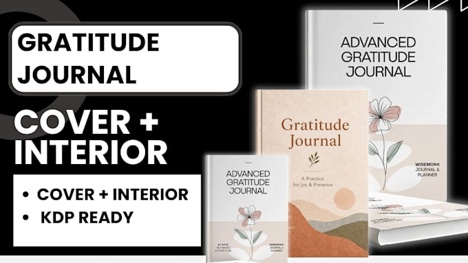 design a gratitude journal for KDP with cover and interior