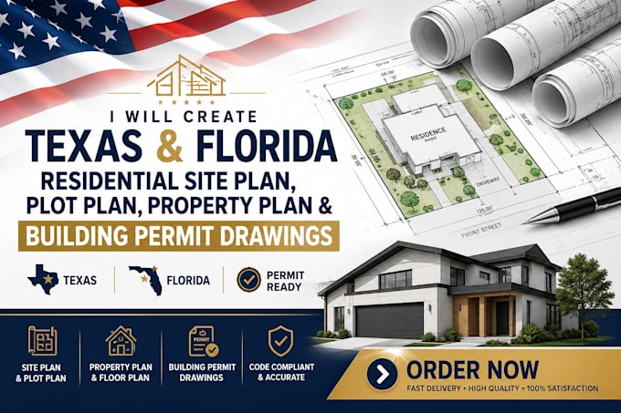create texas and florida residential site plan plot plan property plan