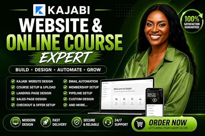 setup kajabi online course, kajabi website and kajabi expert