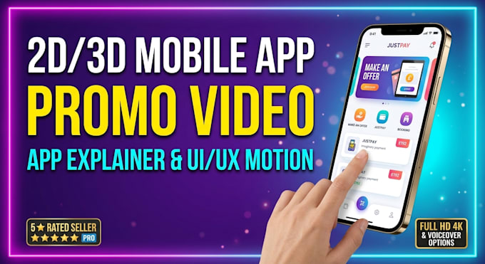 create professional mobile app promo video and app explainer videos