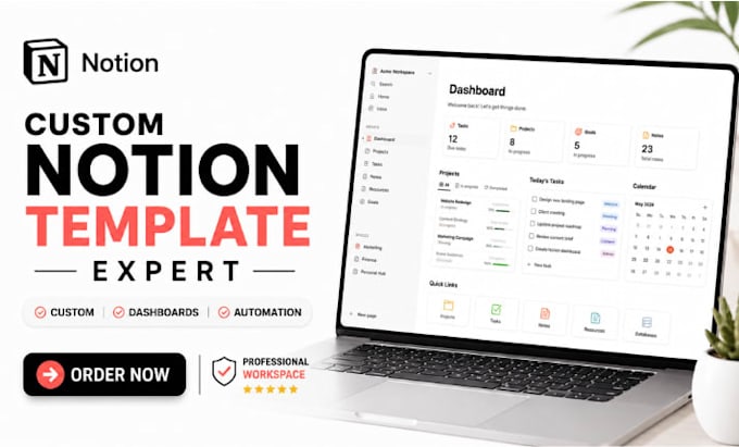 build a complete notion workspace with automation and CRM