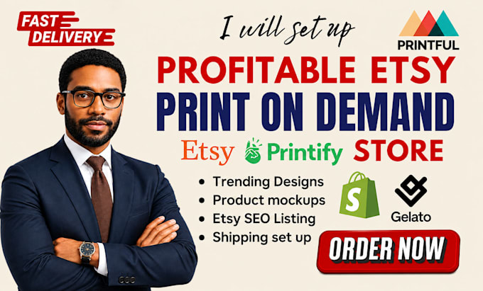 setup print on demand store, shopify store, etsy shop, printify, printful, spod