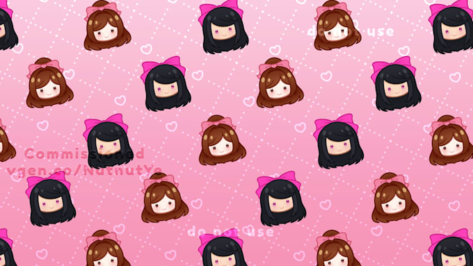 animate ych chibi wallpaper pattern seamless loop