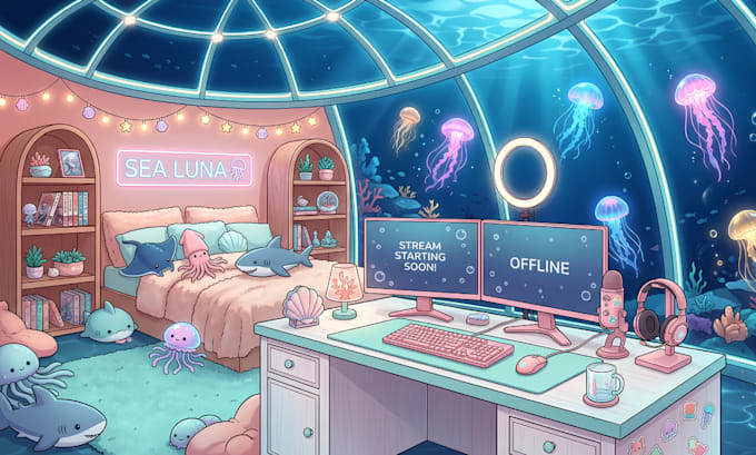 create custom animated vtuber background with matching bgm