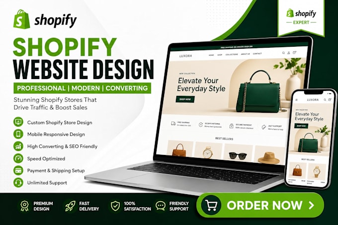 design a professional shopify store that converts
