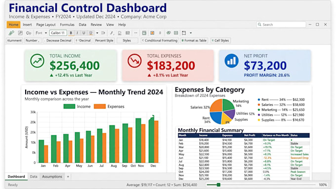 financial control spread sheet excel e google sheets