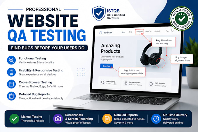 test your website and report bugs