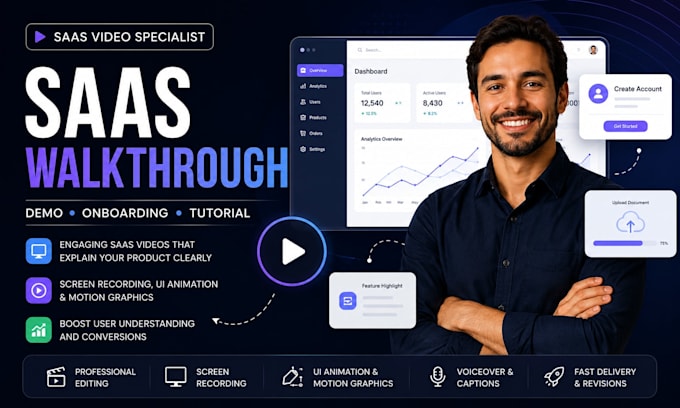 create saas walkthrough, onboarding and software tutorial videos