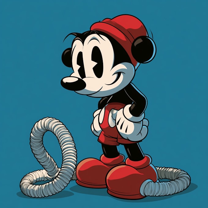create rubber hose vintage retro cartoon illustrations