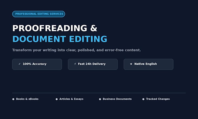 proofread and edit articles and documents