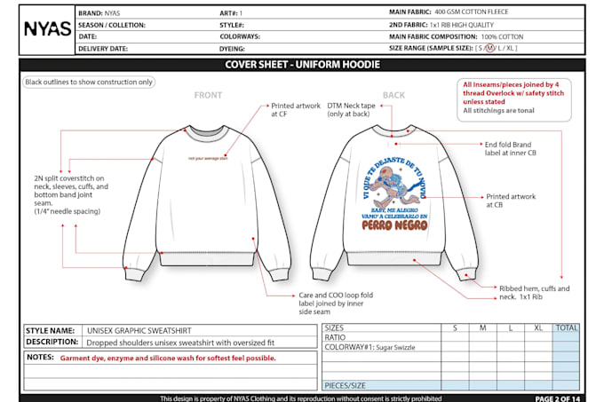 design fashion tech pack production ready clothing tech pack apparel tech pack