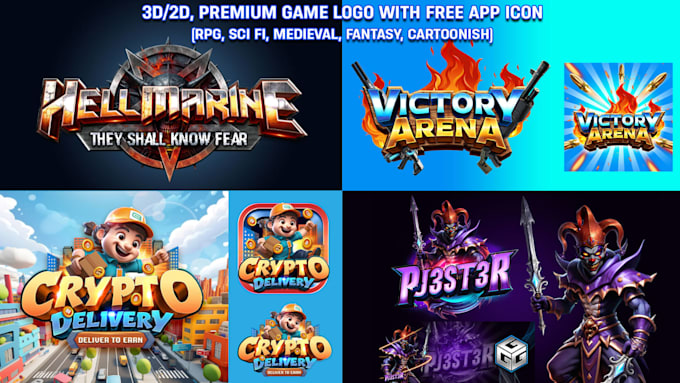 design super quality 3d logo with icon