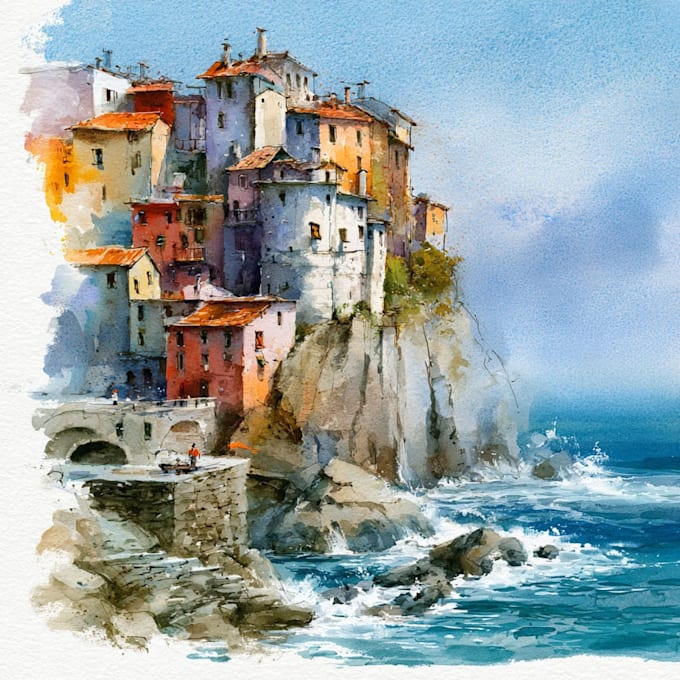 create a custom watercolor illustration