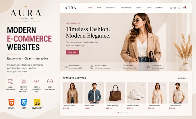 build a modern responsive ecommerce website