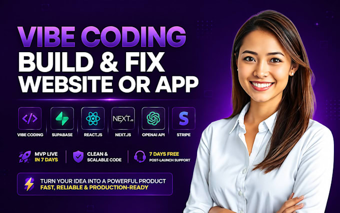 develop or fix lovable ai web apps, saas mvp, vibe coding, replit ai, loveable