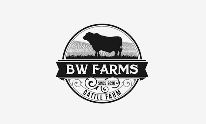 design custom cattle family farm logo