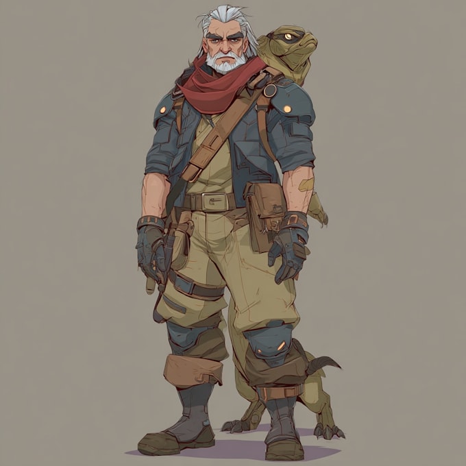 sci fi character illustration or sci fi character art