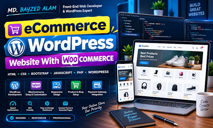 create ecommerce wordpress website with woocommerce