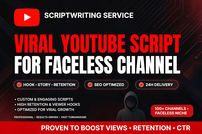 write viral youtube script for faceless channel