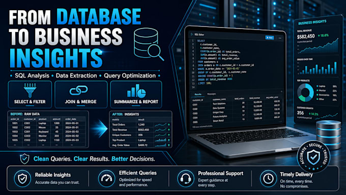 write sql queries and perform professional data analysis
