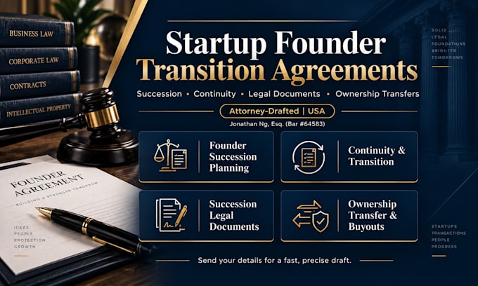 write legally binding startup continuity and transition agreements