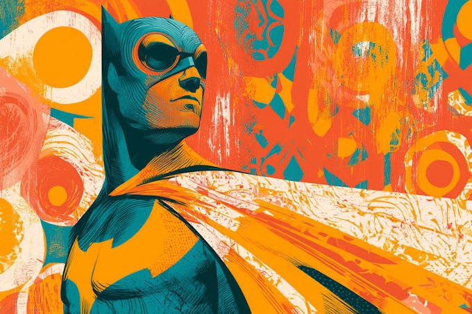 illustrate epic superhero action scenes and comic pages