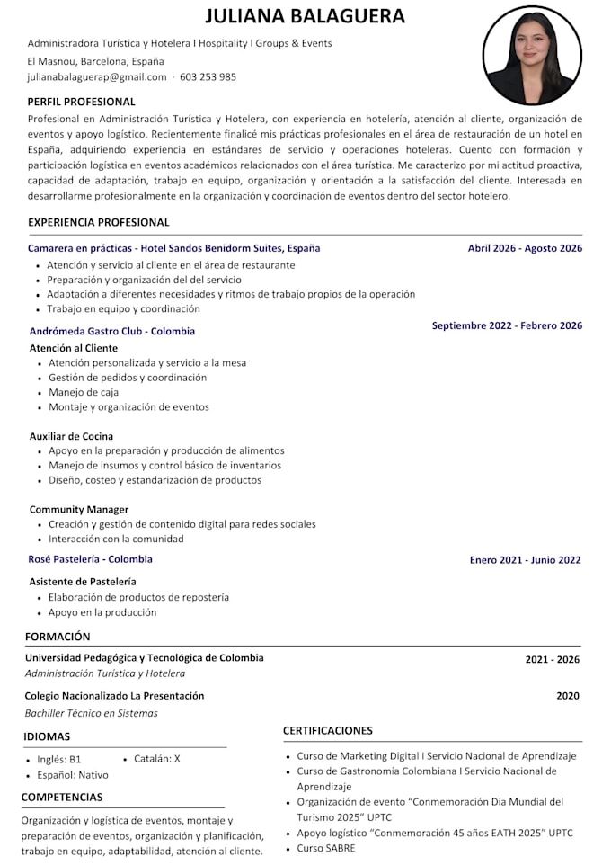 professional CV and resume design in canva