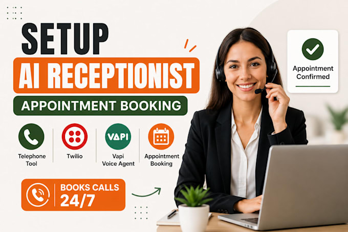 setup ai receptionist appointment booking twilio vapi voice agent telephone tool