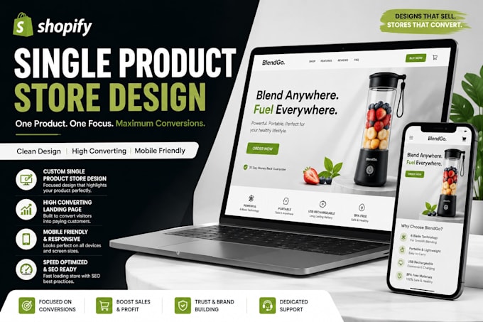 create a high converting single product shopify store