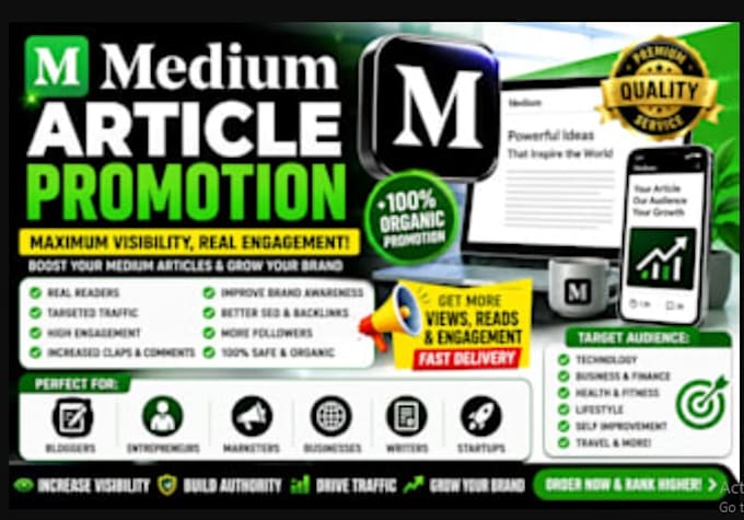 do massive medium article promotion, medium followers to boost engagement