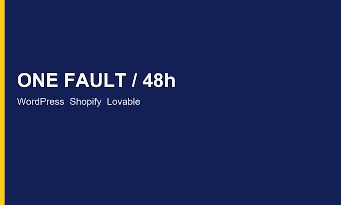 fix 1 wordpress shopify or lovable login stripe or deploy