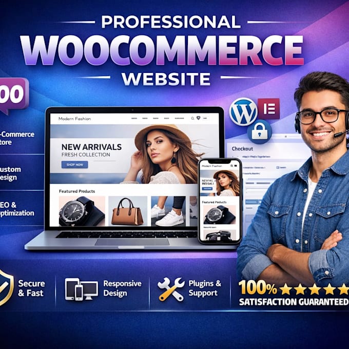 design and develop a professional woocommerce website