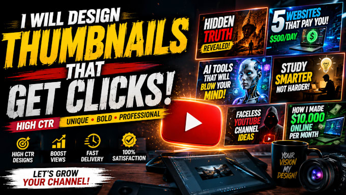 design eye catching youtube thumbnails that get clicks