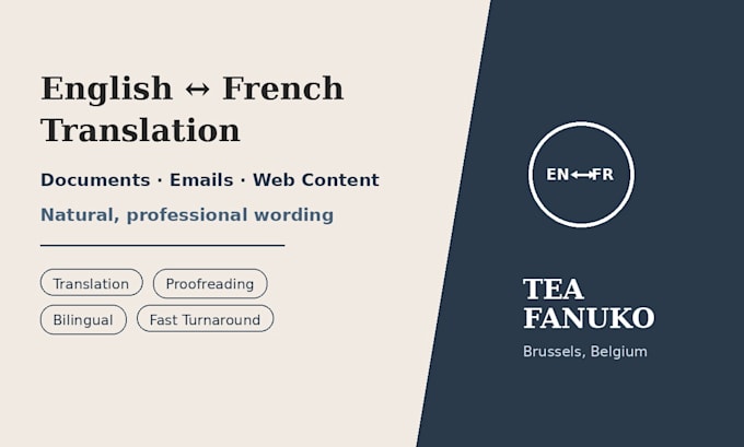 translate documents between english, french and croatian